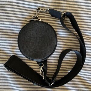 Bandolier Black Pebbled Crossbody Bag